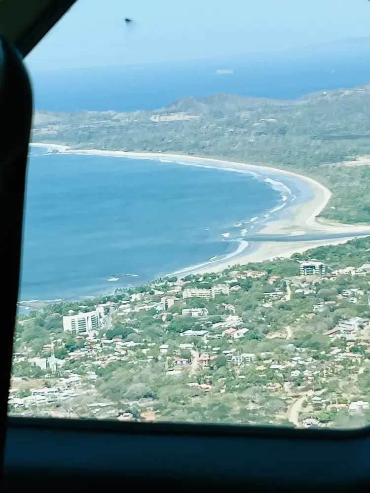 Aerial view of Tamarindo across the estuary from Playa Grande
