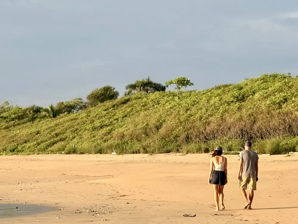 Walking past the green dunes