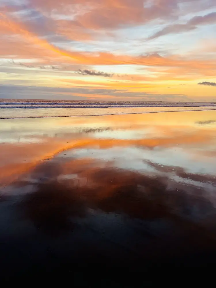 An orange sky at your feet