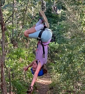Zipline through the forest canopy in Guanacaste